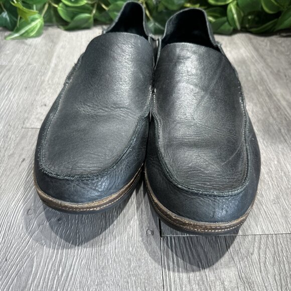 Olukai Mens Ni\'O Leather Slip-On Loafers Shoes Size 12  Black main image 6